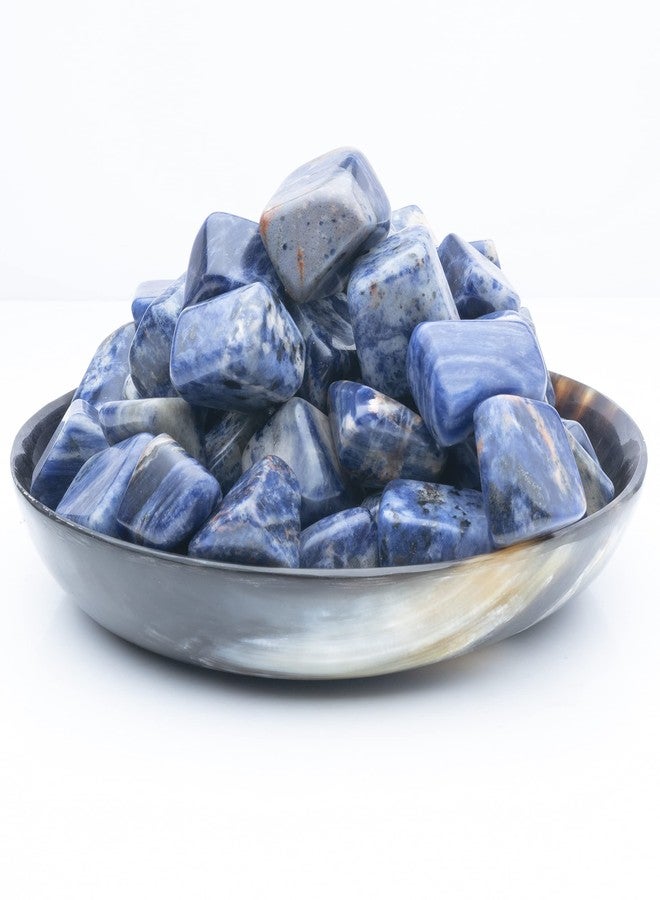 Hindcraft Sodalite Tumbled Stones - Reiki Chakra Healing - Decorative Pebbles & Vase Fillers - Tumble Stone for Jewellery, Vastu Correction - Home Office Decor -Gift Item - 13 Pieces Set - Image 3